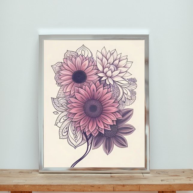 Foto Arte de Mandala rosa y Morado (Subido por el creador)