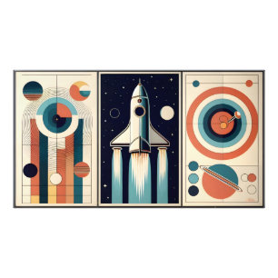 Foto Arte de Navegación Galáctica de la Era Espacial de