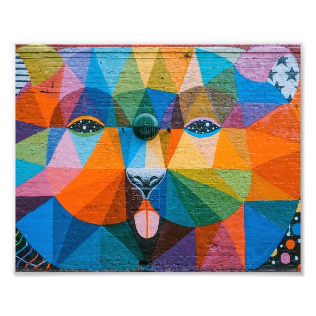 Foto Arte de oso urbano Arte urbano Mural del oso mural (Frente)