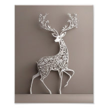 Arte de papel con un hermoso ciervo