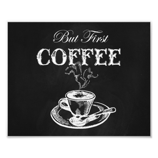 Foto Arte de pared de café pizarra (Frente)