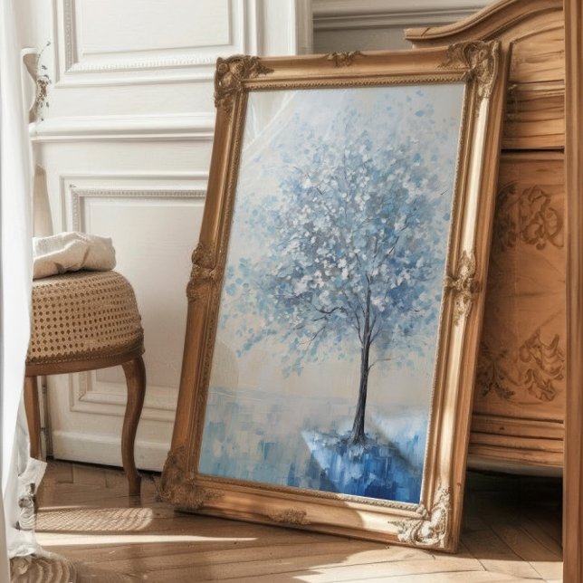 Foto Arte de pared de caldeo de árbol azul (Subido por el creador)