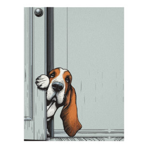 Foto Arte de Pared de Perro Basset Hound Adorable
