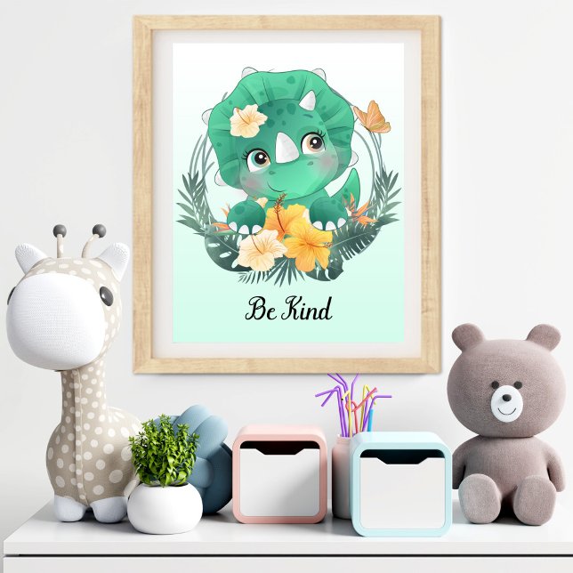 Foto Arte de pared para guardería de animales amables (Be Kind Animal Nursery Wall Art)