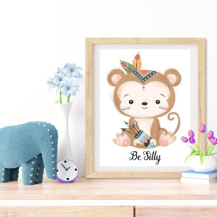 Foto Arte de pared para guardería de animales divertido