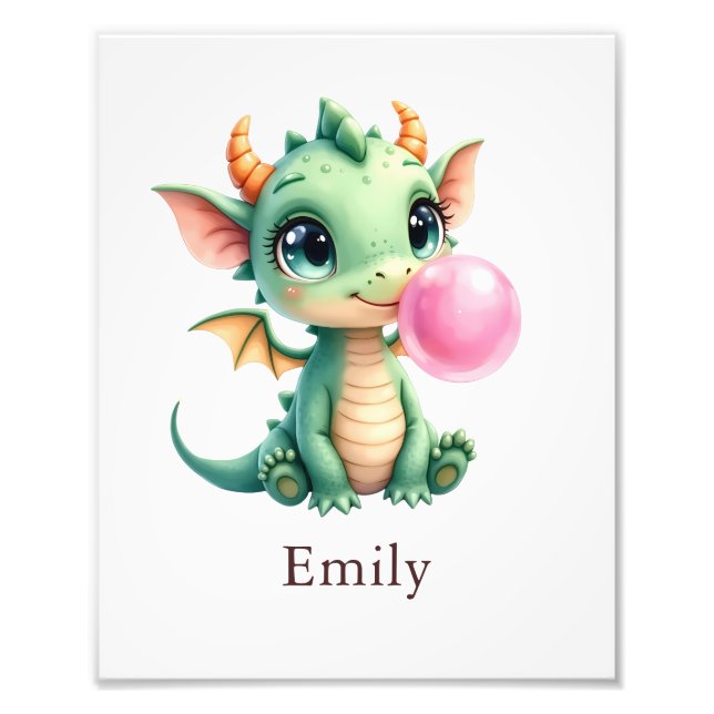 Foto Arte de pared para habitación de niños Dragón de c (Frente)