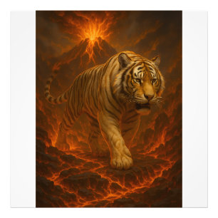 Foto Arte de pared premium Tigre Blanco Volcánico – Art