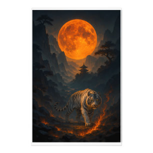 Foto Arte de pared premium Tigre Blanco Volcánico – Art
