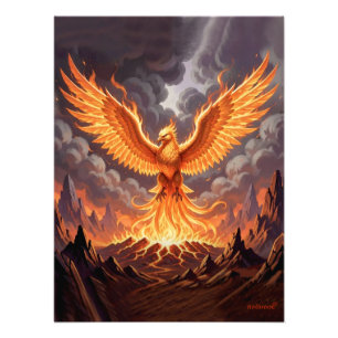 Foto Arte de pared tríptico Phoenix Majestique