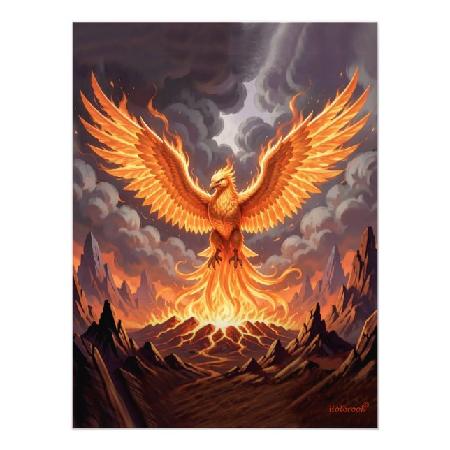 Foto Arte de pared tríptico Phoenix Majestique (Frente)