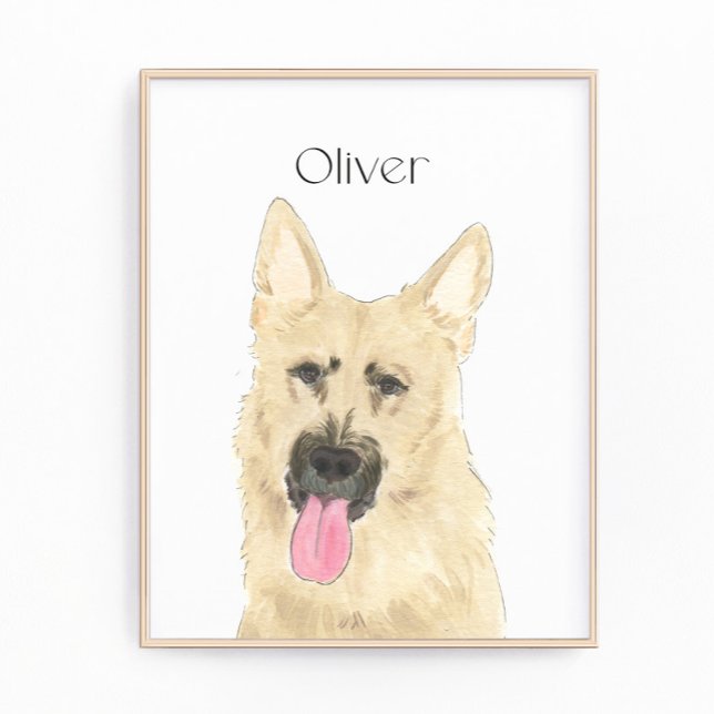 Foto Arte de pastor alemán personalizado negro y moreno (Subido por el creador)