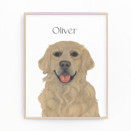 Foto Arte de perro con recuperación de oro reversible p