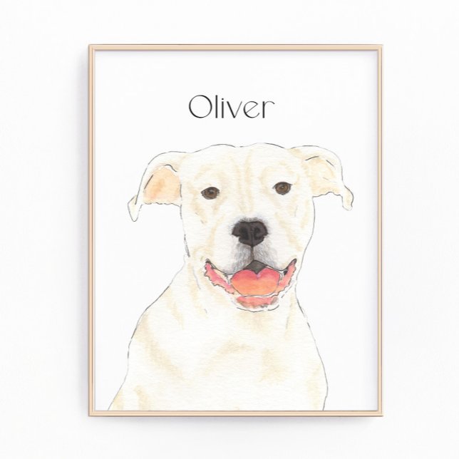 Foto Arte de perro embelesado en Pitbull blanco persona (Subido por el creador)