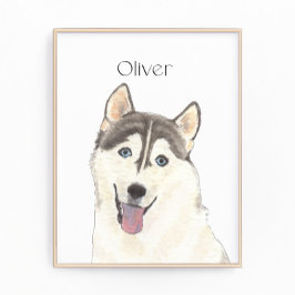 Foto Arte de perros Husky reversible personalizado