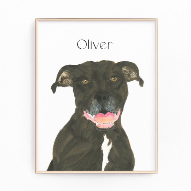Foto Arte de perros Staffy de Pitbull negro personaliza (Subido por el creador)