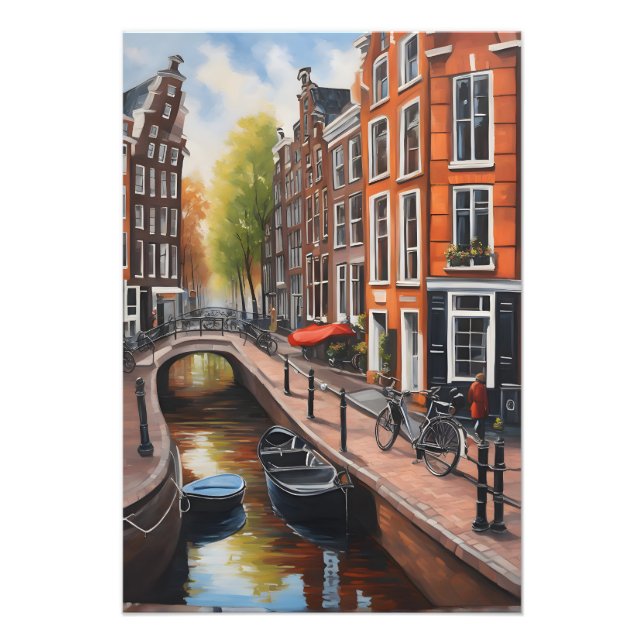 Foto Arte de pintura al óleo de Ámsterdam (Frente)