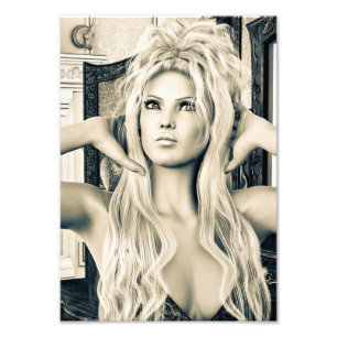 Foto Arte de retrato de glamour victoriano vintage
