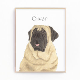 Foto Arte de retrato de mastiff personalizado
