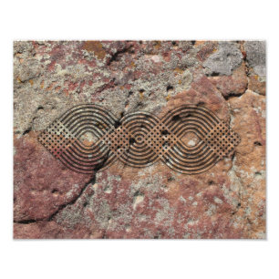 Foto Arte de rock de trama geométrica