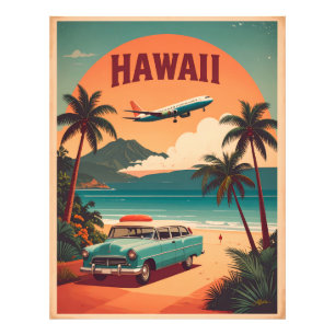Foto Arte de viaje turístico de Hawái retro de mediados