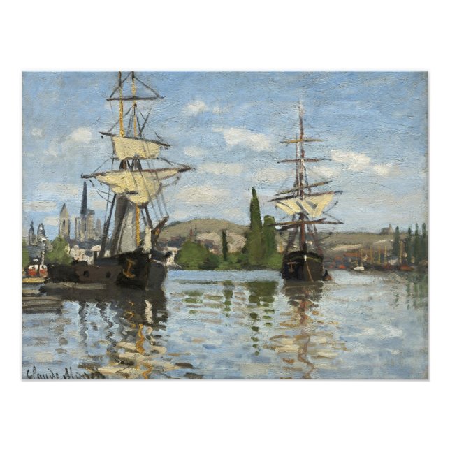 Foto Arte de viajes de Claude Monet en el río Sena (Frente)