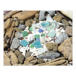 Foto arte de vidrio de mar de madera flotante del océan