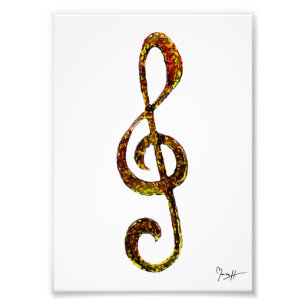 Foto Arte del Clef agudo - mano tallada y convertida a