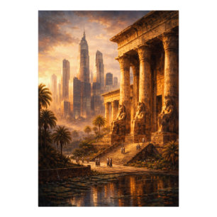 Foto Arte del futuro horizonte del antiguo Egipto