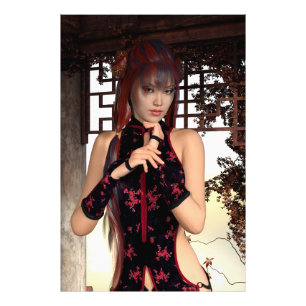 Foto Arte digital de mujer con fantasía de Qipao elegan