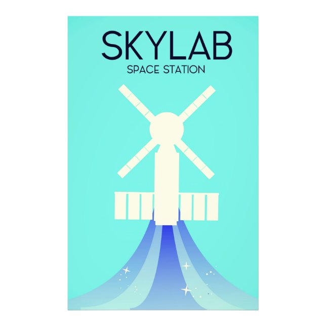 Foto Arte Espacial de la Estación Espacial Skylab (Frente)