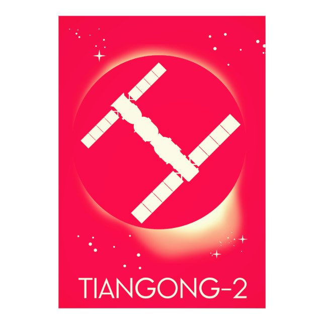 Foto Arte espacial de la estación espacial Tiangong-2 C (Frente)