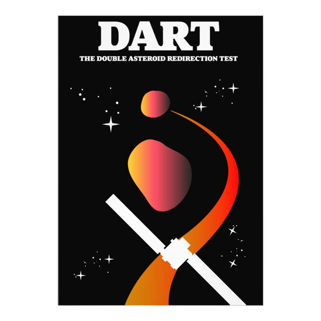 Foto Arte espacial de misión espacial DART. (Frente)
