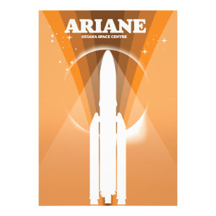 Foto arte espacial del Centro Espacial Guayana Ariane