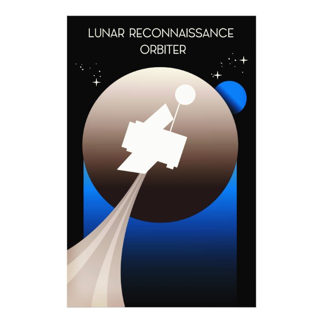 Foto Arte espacial orbital de reconocimiento lunar (Frente)