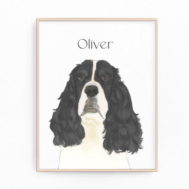 Foto Arte español de Black & White English Springer (Subido por el creador)