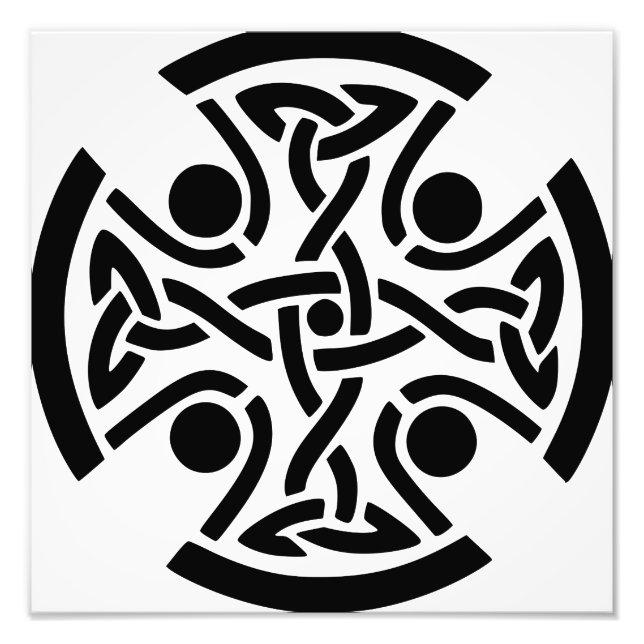 Foto Arte fino de nudo de cruz celta antigua (Frente)