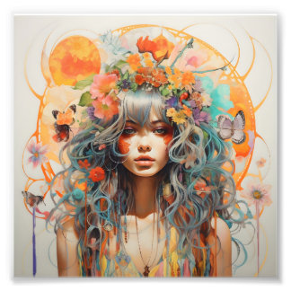 Foto Arte floral fantástico para paredes