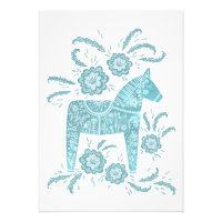 Arte folclórico Verde azulado de Dala Sueca