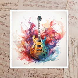 Foto Arte fotográfico de guitarras con salpicaduras psi