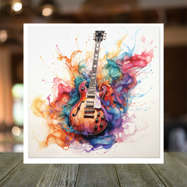 Foto Arte fotográfico de guitarras con salpicaduras psi