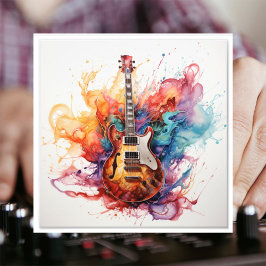 Foto Arte fotográfico de guitarras salpicadas psicodéli