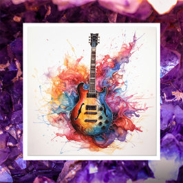 Foto Arte fotográfico de guitarras salpicadas psicodéli