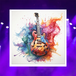 Foto Arte fotográfico de guitarras salpicadas psicodéli