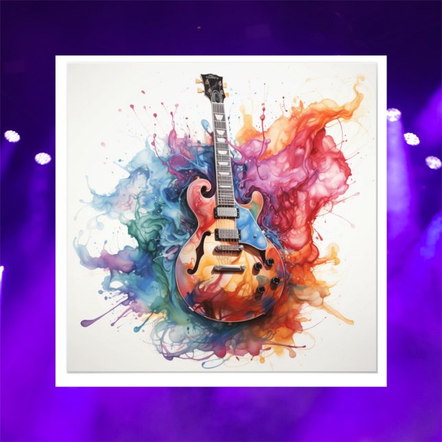 Foto Arte fotográfico de guitarras salpicadas psicodéli (Subido por el creador)