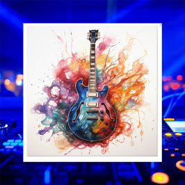 Foto Arte fotográfico de guitarras salpicadas psicodéli