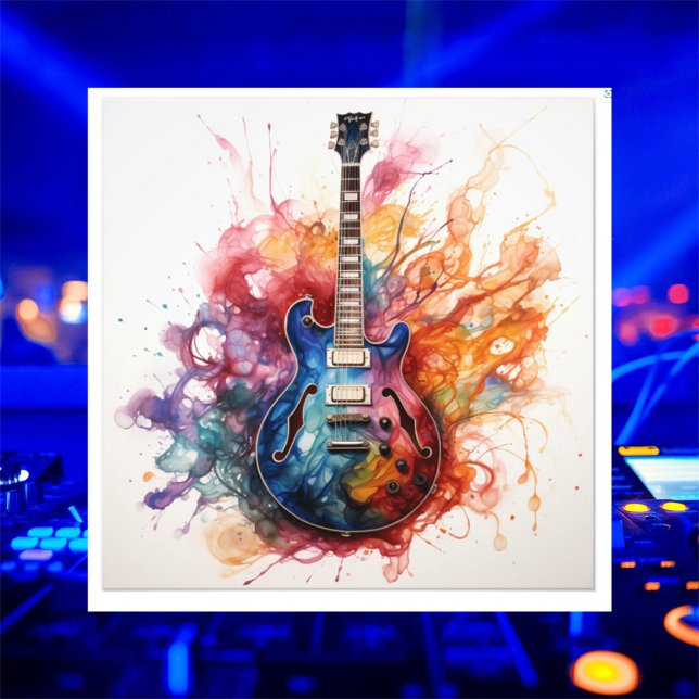 Foto Arte fotográfico de guitarras salpicadas psicodéli (Subido por el creador)