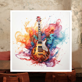 Foto Arte fotográfico de guitarras salpicadas psicodéli