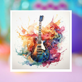 Foto Arte fotográfico de guitarras salpicadas psicodéli