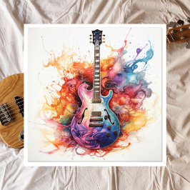 Foto Arte fotográfico de guitarras salpicadas psicodéli