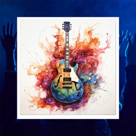 Foto Arte fotográfico de guitarras salpicadas psicodéli